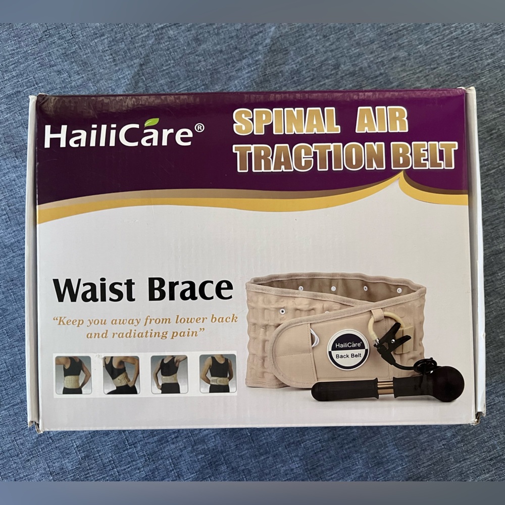 HAILICARE Spinal Air Traction Belt. Waist & Back Brace NEW in Box